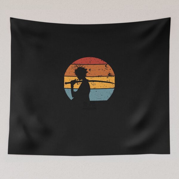 Item preview, Samurai-Champloo-Mugen-Sunset-Silhouette-Mugen-Samurai-Champloo-Black-Text designed and sold by scwrqujmg.