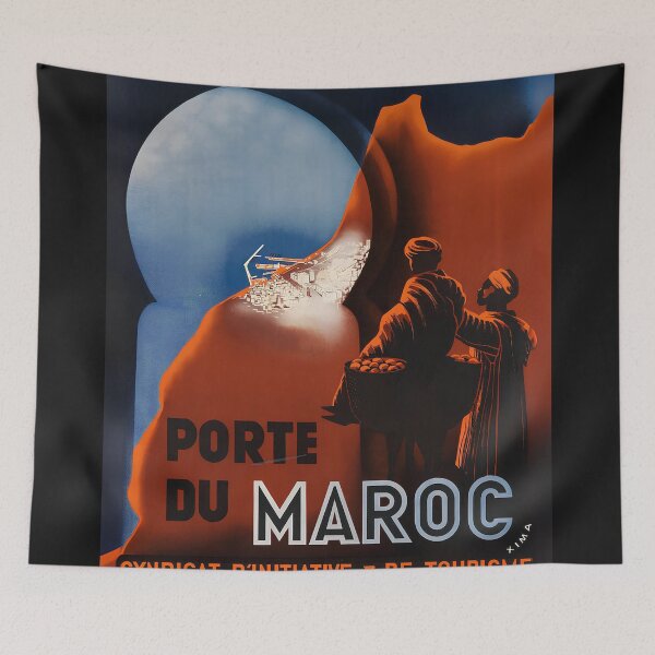 Item preview, Casablanca Port du Maroc Travel Poster – Vintage Morocco Wall Art designed and sold by neildoch.