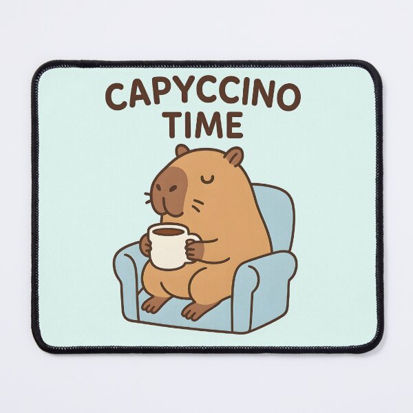 Item preview, Capyccino Time - Lazy Coffee Capybara designed and sold by Tolari.
