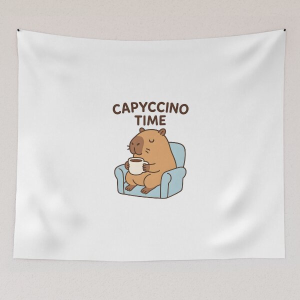Item preview, Capyccino Time - Lazy Coffee Capybara designed and sold by Tolari.