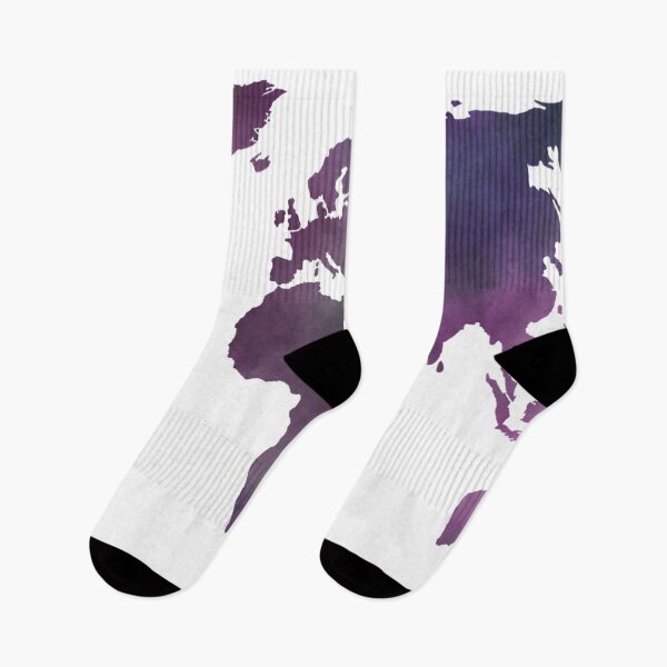 Item preview, Purple World Map designed and sold by KayArtandPencil.