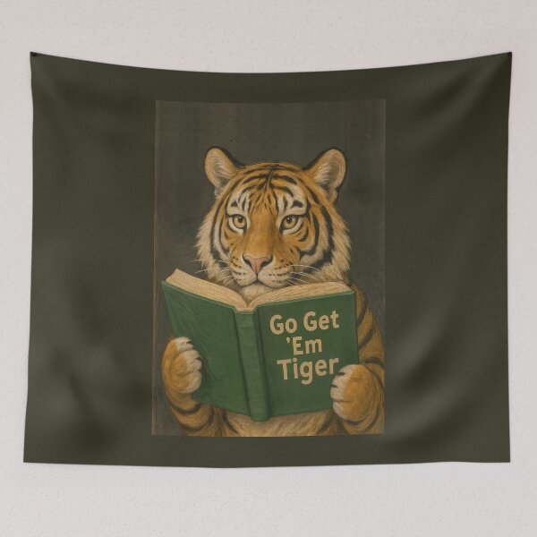 Item preview, Go Get ’Em Tiger – Motivational Tiger Artwork Illustration designed and sold by SuccessHunters.