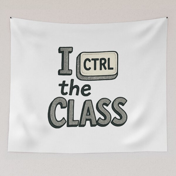 Item preview, I Control the Class – Funny Computer Teacher Gift designed and sold by Prints-by-Olaf.