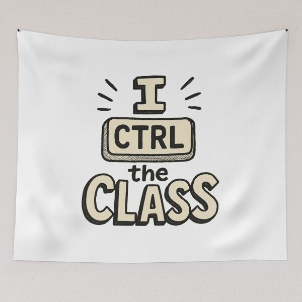 Item preview, I Control the Class – Funny Computer Teacher Gift designed and sold by Prints-by-Olaf.