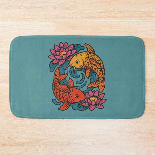 Item preview, Koi and Lotus Flowers  designed and sold by FrictionMaxxing.
