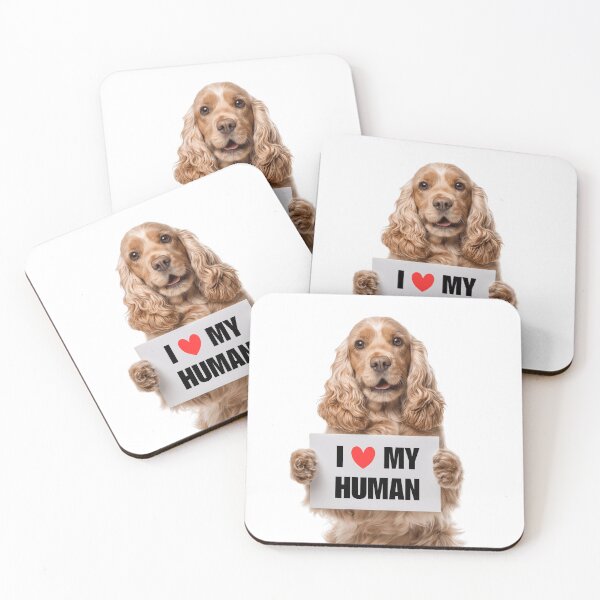 Item preview, Cute English Cocker Spaniel with Signboard I love my Human  designed and sold by LazyOwlStore.
