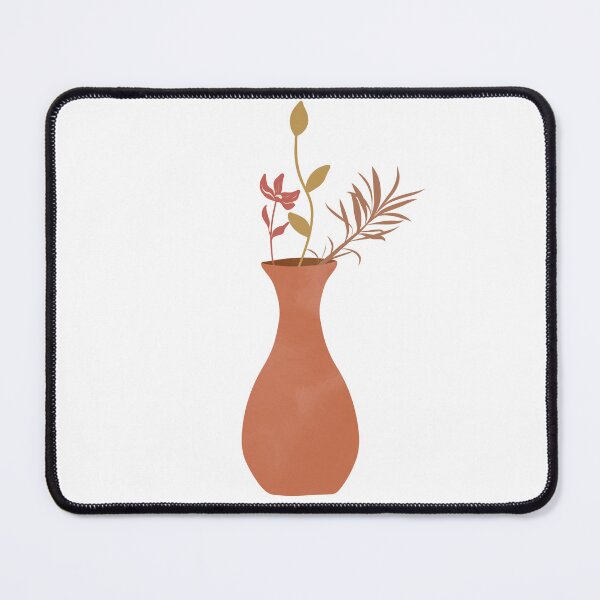 Item preview, Minimalist Terracotta Vase with Botanical Art in Earthy Tones designed and sold by NiceDigital.