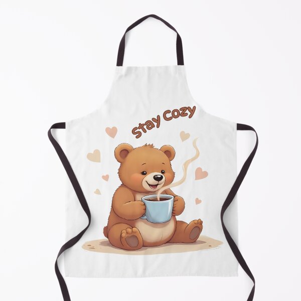 Item preview, Stay Cozy Cute Bear Autumn Coffee Design designed and sold by Pixel--Threads.