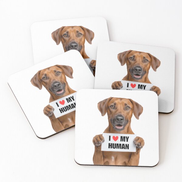 Item preview, Cute Rhodesian Ridgeback with Signboard I love my Human  designed and sold by LazyOwlStore.