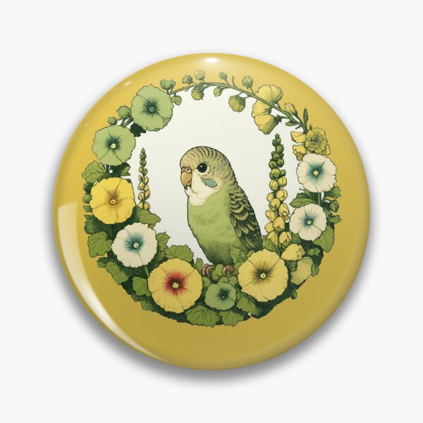 Item preview, Colorful Floral Parakeet Art for Bird Lovers and Nature designed and sold by FrictionMaxxing.