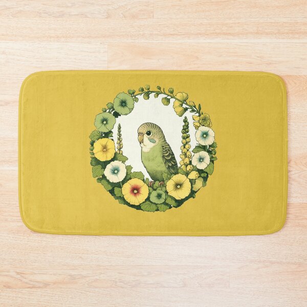 Item preview, Colorful Floral Parakeet Art for Bird Lovers and Nature designed and sold by FrictionMaxxing.