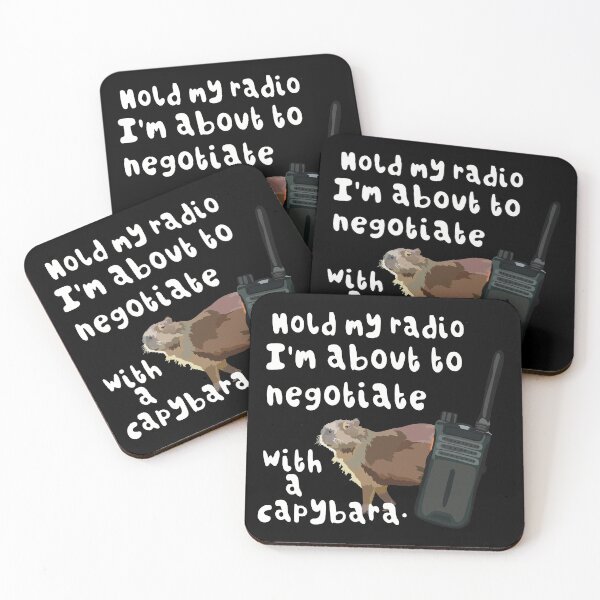 Item preview, C is for Capybara,Capybara Collection | Funny Slogan “Hold My Radio” Design designed and sold by PrettylittlepastelUk.