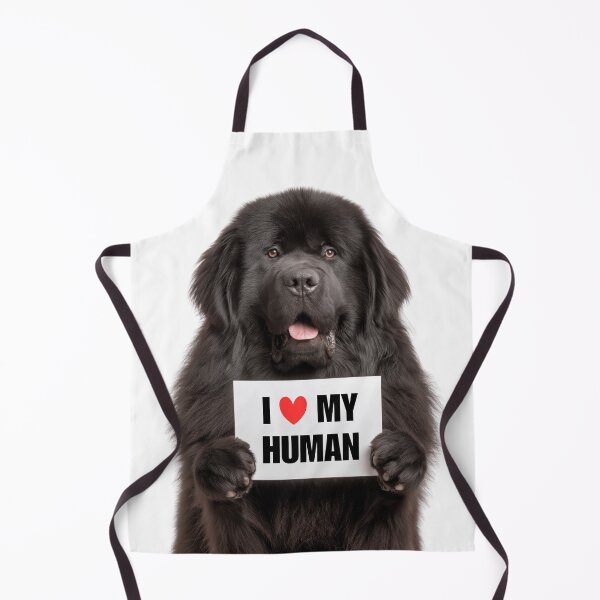 Item preview, Cute Newfoundland dog with Signboard I love my Human  designed and sold by LazyOwlStore.