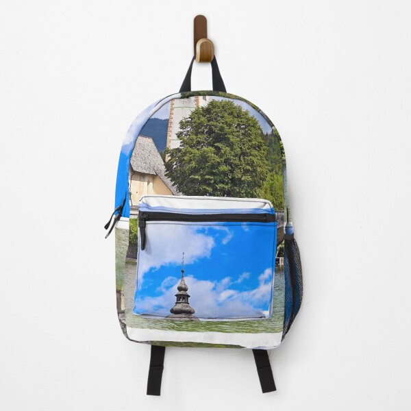 Item preview, Old stone bridge and church,Ribcev Laz,Bohinj Lake landscape, Slovenia designed and sold by goceris.