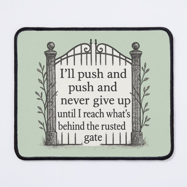 Item preview, Behind the rusted gate - mini poem art designed and sold by krisstynicole.