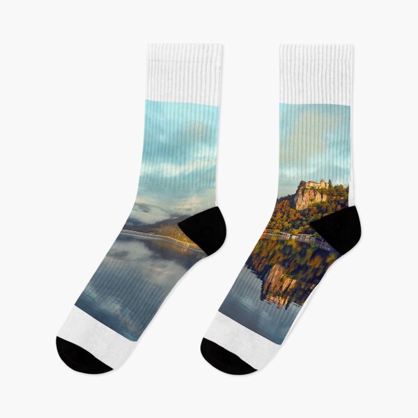 Item preview, Lake Bled with Bled Castle and Pilgrimage Church of the Assumption of Maria, Slovenia designed and sold by goceris.
