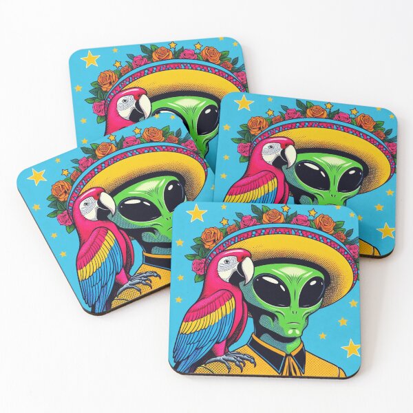 Item preview, Alien and cute parrot  designed and sold by Dogandesighn.