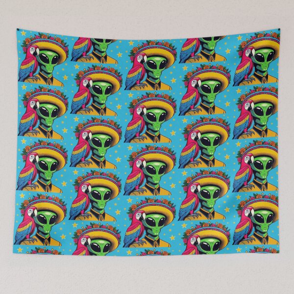 Item preview, Alien and cute parrot  designed and sold by Dogandesighn.