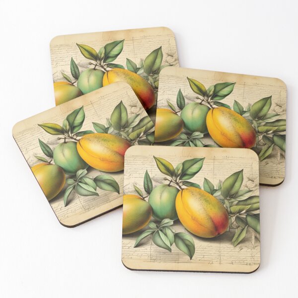 Artikelvorschau, Vintage Mango Illustration – Botanische Fruchtstudie auf Pergament entworfen und verkauft von Antik by Schulz.