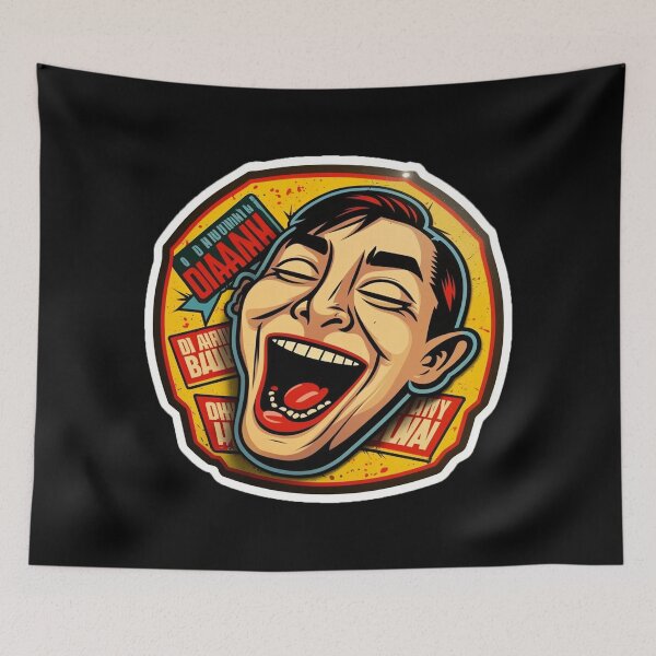 Item preview, Funny Retro Hysterically Laughing Cartoon designed and sold by Apex Designs.