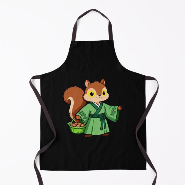 Item preview, Squirrel in Green Robe with Nut Basket designed and sold by LuckCraftStudio.