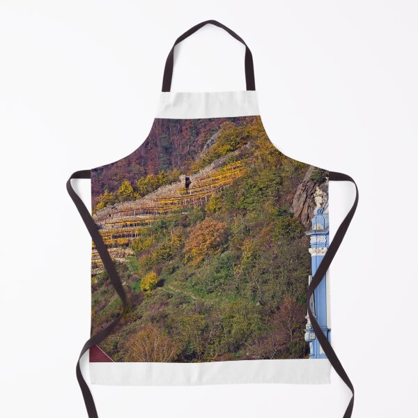 Item preview, Church clock tower and vineyard in background, Durnstein, Wachau Valley, Austria,autumn season designed and sold by goceris.