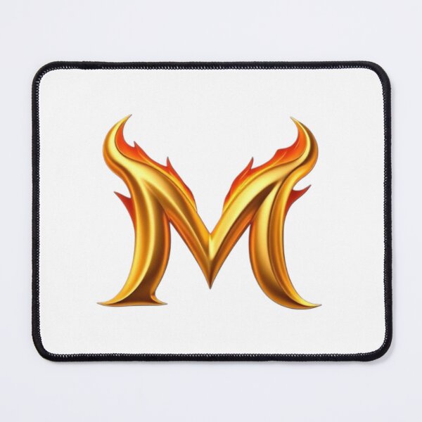 Item preview, Golden Flame Letter M – Luxury 3D Alphabet Design designed and sold by 1TruthMatrix.