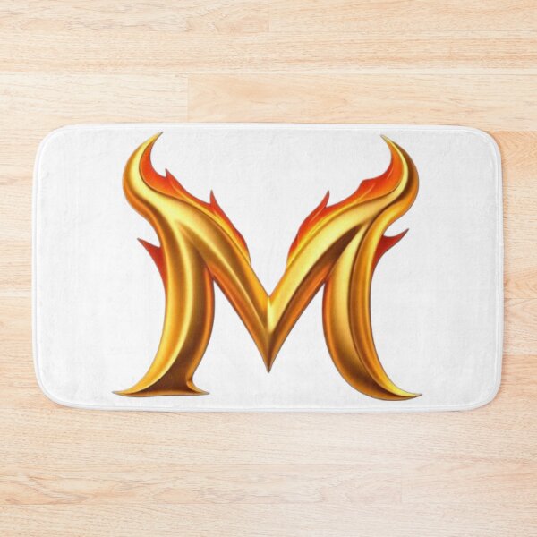 Item preview, Golden Flame Letter M – Luxury 3D Alphabet Design designed and sold by 1TruthMatrix.