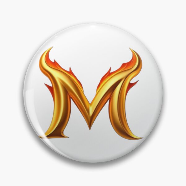 Item preview, Golden Flame Letter M – Luxury 3D Alphabet Design designed and sold by 1TruthMatrix.