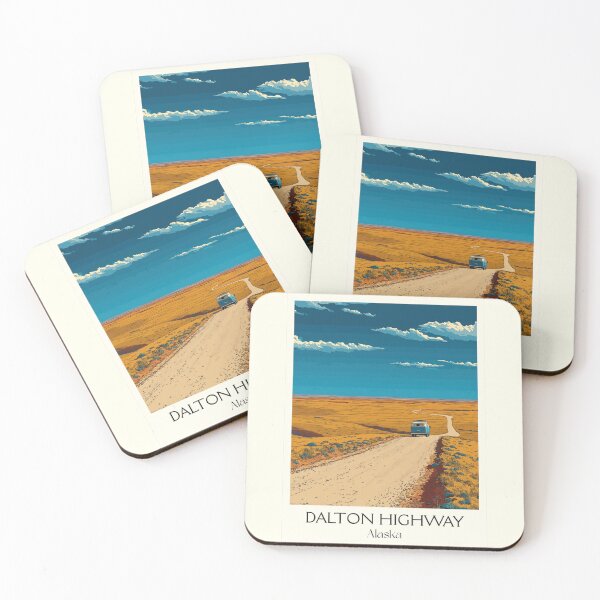 Item preview, Dalton Highway Alaska Retro Travel Art | Remote Arctic Road Trip Illustration designed and sold by TuncGK.