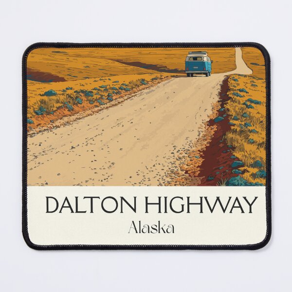 Item preview, Dalton Highway Alaska Retro Travel Art | Remote Arctic Road Trip Illustration designed and sold by TuncGK.