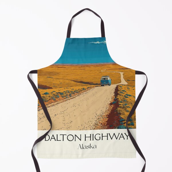 Item preview, Dalton Highway Alaska Retro Travel Art | Remote Arctic Road Trip Illustration designed and sold by TuncGK.
