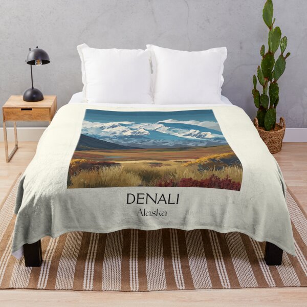 Item preview, Denali Alaska Vintage Travel Design | National Park and Mountain Scenery Art designed and sold by TuncGK.