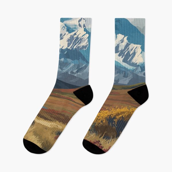 Item preview, Denali Alaska Vintage Travel Design | National Park and Mountain Scenery Art designed and sold by TuncGK.