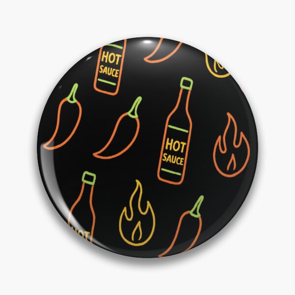 Item preview, Hot Sauce and Pepper Pattern Neon designed and sold by ThoughtsInTheOpen.