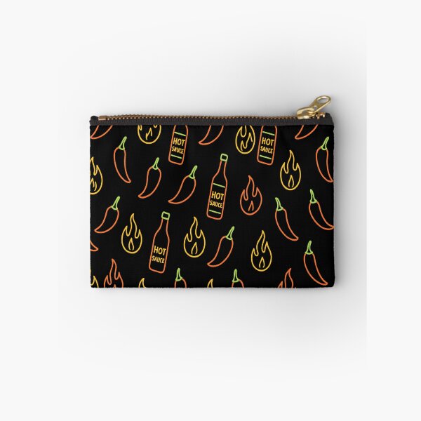 Item preview, Hot Sauce and Pepper Pattern Neon designed and sold by ThoughtsInTheOpen.