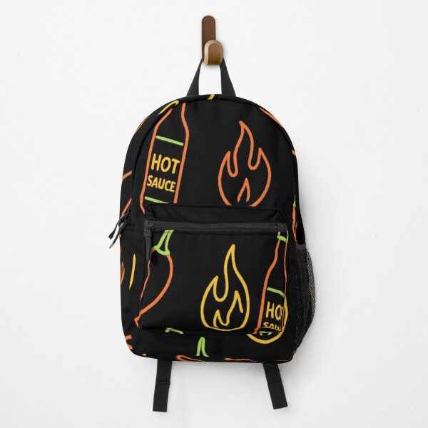 Item preview, Hot Sauce and Pepper Pattern Neon designed and sold by ThoughtsInTheOpen.
