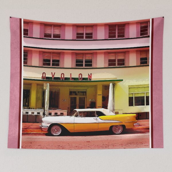 Item preview, Oldtimer car in front of the Avalon in SouthBeach Miami, FL designed and sold by aura2000.