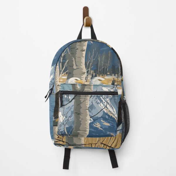 Item preview, Haines Alaska Retro Travel Art | Bald Eagles and Chilkat River Design designed and sold by TuncGK.