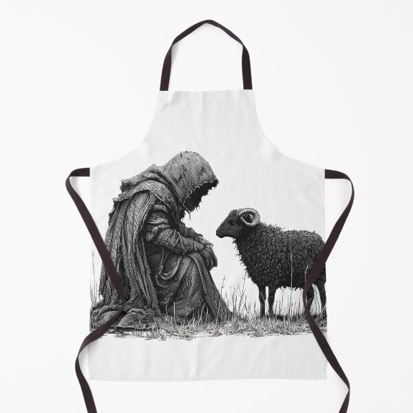 Item preview, The Shepherd and the Lost Sheep | Grunge Gothic Christian Streetwear | Matthew 18:12 designed and sold by Blood Washed Apparel.
