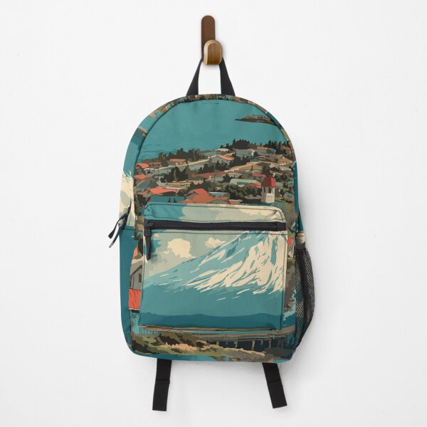 Item preview, Homer Alaska Vintage Travel Art | Kachemak Bay and Homer Spit Illustration designed and sold by TuncGK.