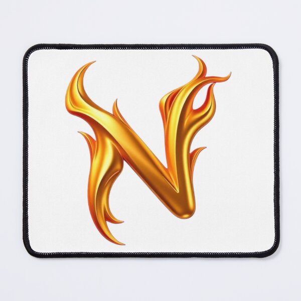 Item preview, Golden Flame Letter N – Luxury 3D Alphabet Design designed and sold by 1TruthMatrix.
