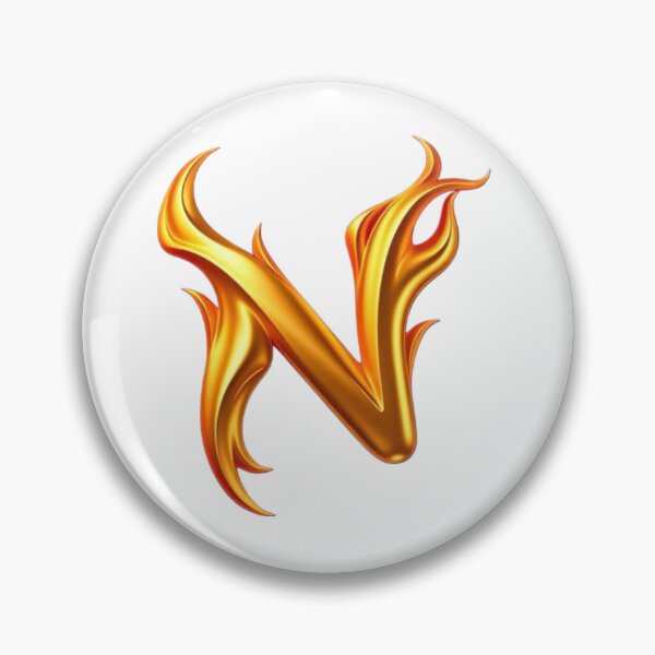 Item preview, Golden Flame Letter N – Luxury 3D Alphabet Design designed and sold by 1TruthMatrix.