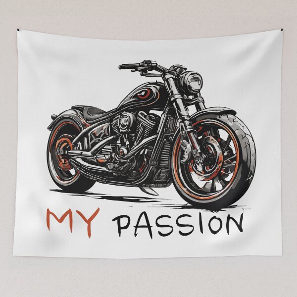 Item preview, Custom Motorcycle Rider Art designed and sold by Pixel-Up.