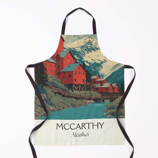 Item preview, McCarthy Alaska Retro Travel Art | Historic Mining Town and Mountains Design designed and sold by TuncGK.