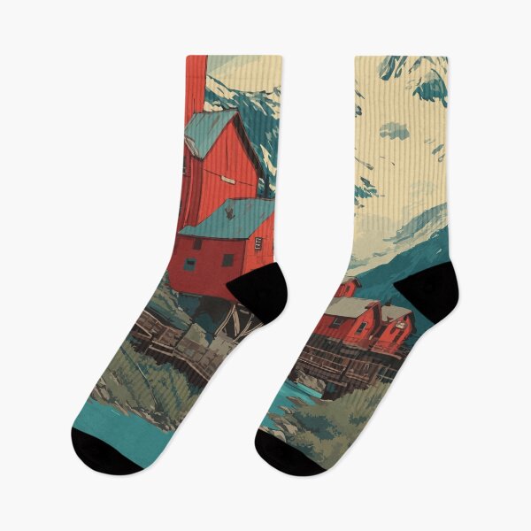 Item preview, McCarthy Alaska Retro Travel Art | Historic Mining Town and Mountains Design designed and sold by TuncGK.