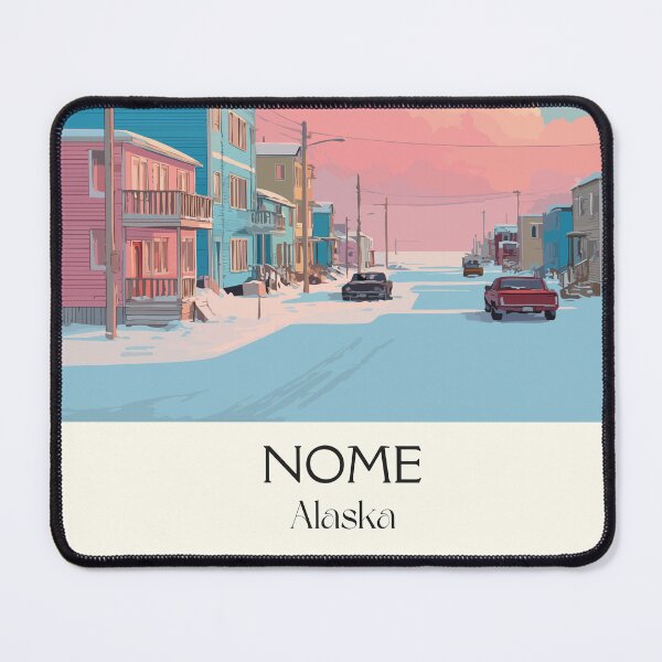 Item preview, Nome Alaska Vintage Travel Design | Bering Sea Coastal Town Art designed and sold by TuncGK.
