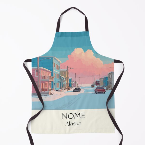 Item preview, Nome Alaska Vintage Travel Design | Bering Sea Coastal Town Art designed and sold by TuncGK.