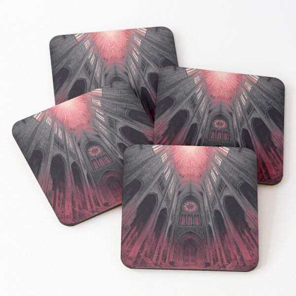 Item preview, Crimson Cathedral – Gothic Architecture Artwork designed and sold by GravenApparel.