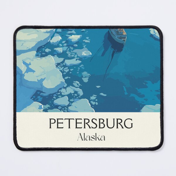 Item preview, Petersburg Alaska Retro Travel Art | Southeast Alaska Marine Wildlife Illustration designed and sold by TuncGK.